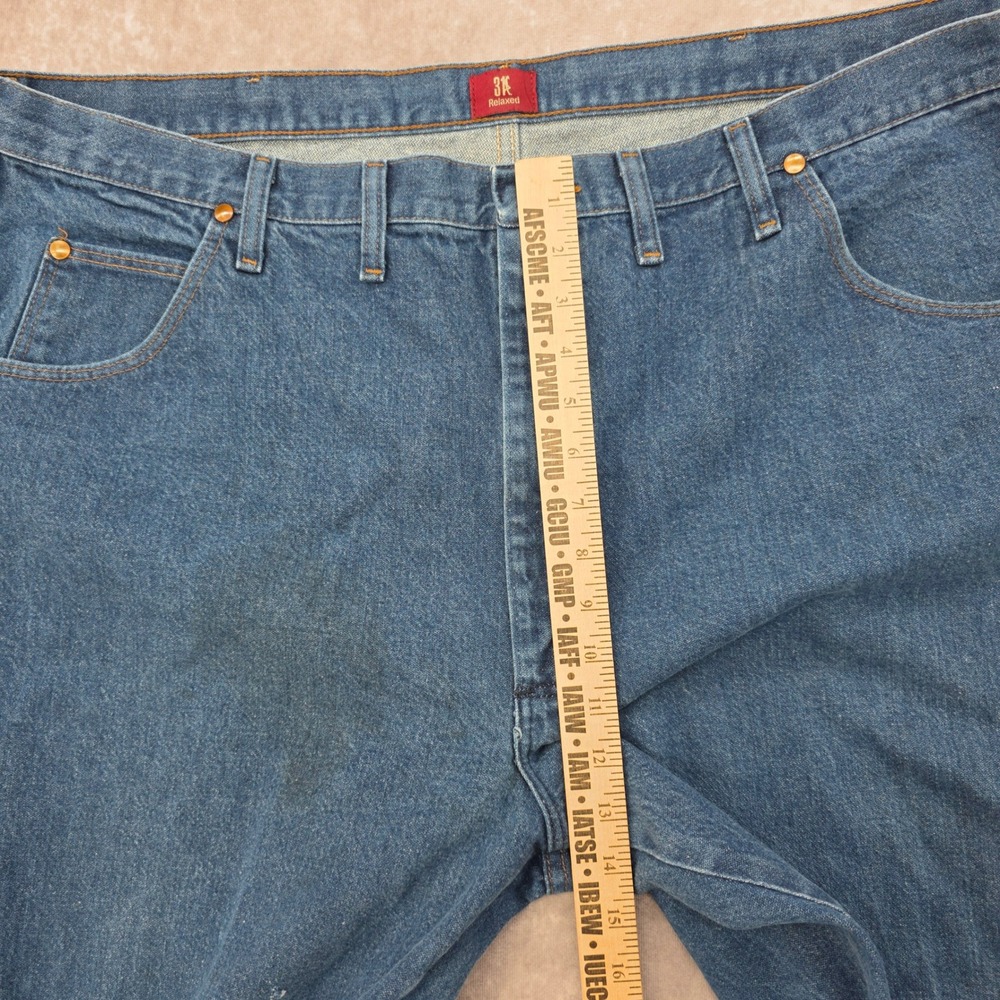 Wrangler 31MWZPW Relaxed Fit Jeans Mens 44x30 Blue Denim Workwear 100% Cotton - Picture 12 of 12